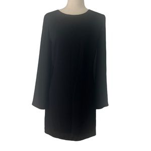 Express Black Long Sleeve Open‎ Back Dress 6